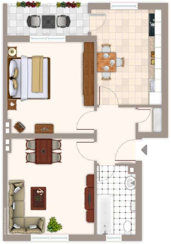 Wohnung zum Mieten in Mönchengladbach 500 € 60.43 m²