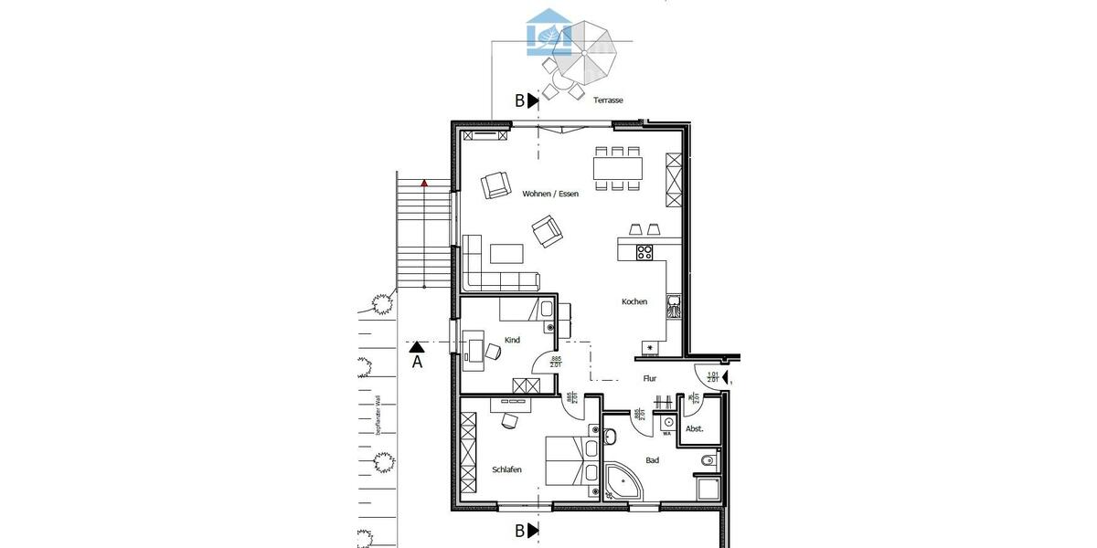 Erdgeschoßwohnung Buxtehude - 3 Zimmer, 122 m&sup2;, 1.100&euro; | Angebot:25646557