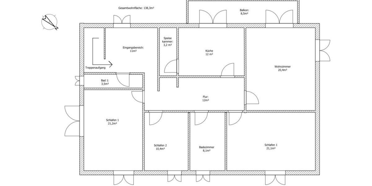 Etagenwohnung Brokstedt - 3 Zimmer, 138 m&sup2;, 1.300&euro; | Angebot:25964785