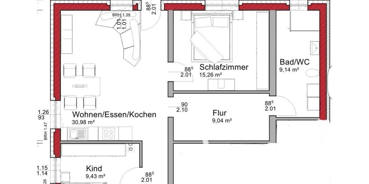 Erstbezug, 3,5 Zimmer Wohnung mit Garten 3.5 zimmer