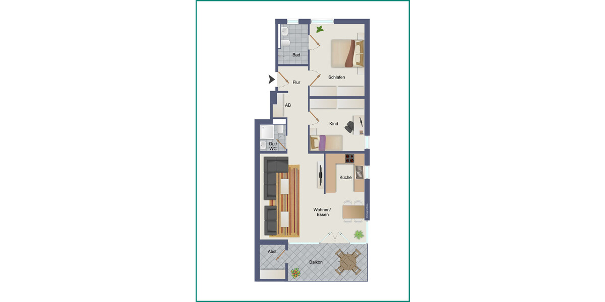 NEUBAU-ERSTBEZUG: MODERNE 3-ZIMMER-WOHNUNG MIT AUFZUG, GROSSEM BALKON UND PKW-STELLPLATZ IN RADEVORM - Etagenwohnung Radevormwald Karthausen | Angebot:26698012