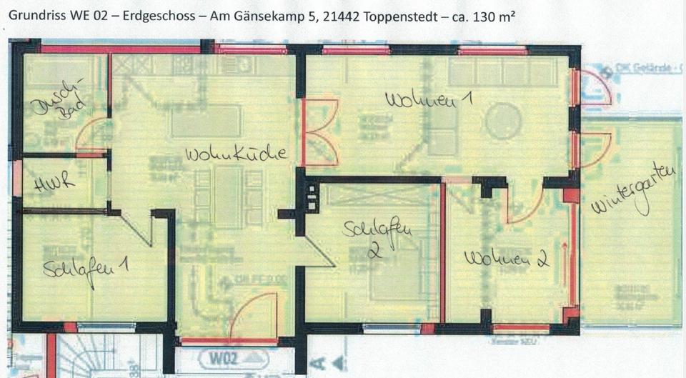 Erdgeschoßwohnung Toppenstedt - 3 Zimmer, 130 m&sup2;, 1.250&euro; | Angebot:26681646