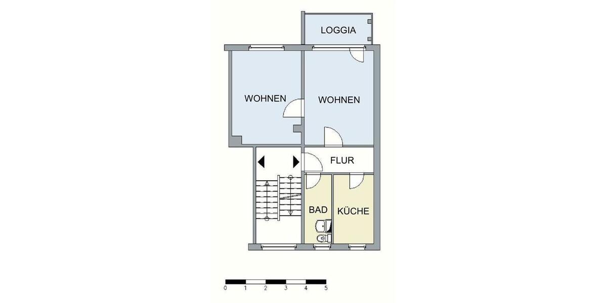 Etagenwohnung Neubrandenburg Datzeberg - 2 Zimmer, 49 m&sup2;, 338&euro; | Angebot:26278033