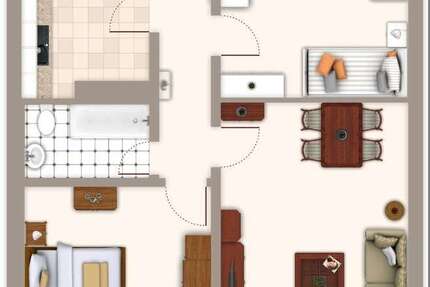 Wohnung Mönchengladbach Rheydt - 3 Zimmer, 68 m&sup2;, 649&euro; | Angebot:27286372