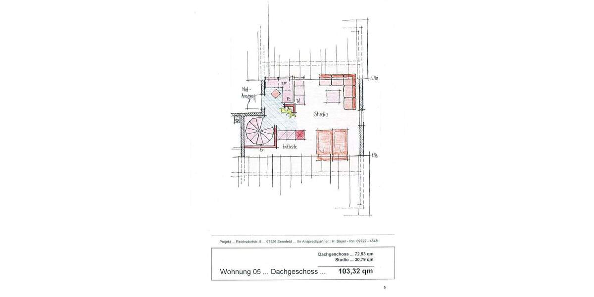Etagenwohnung Sennfeld Rempertshag - 4 Zimmer, 103 m&sup2;, 1.220&euro; | Angebot:24735689