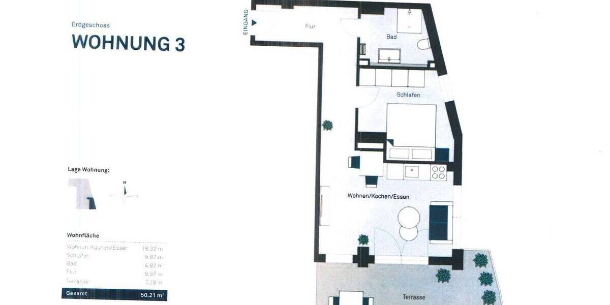 Etagenwohnung Giengen an der Brenz Giengen - 2 Zimmer, 50 m&sup2;, 700&euro; | Angebot:26361510