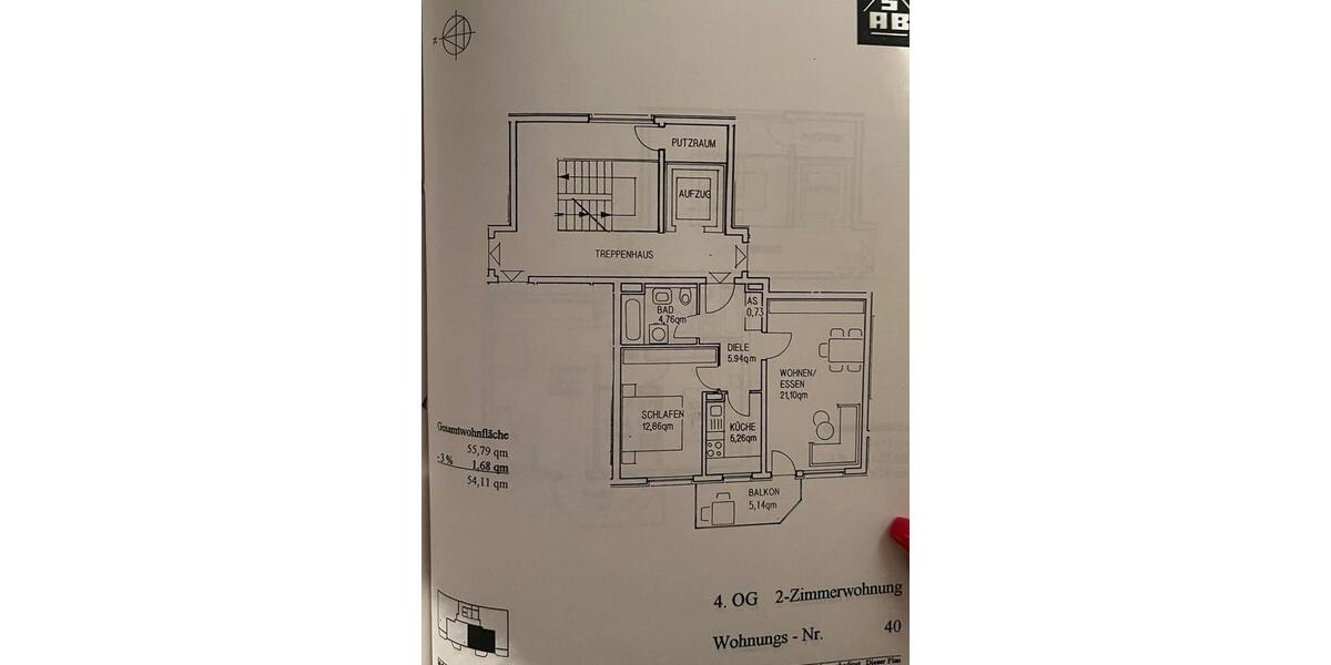 Etagenwohnung Zirndorf - 2 Zimmer, 54 m&sup2;, 1.100&euro; | Angebot:26137403