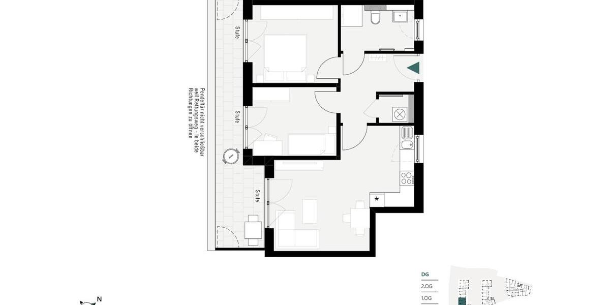 Dachgeschoßwohnung Crailsheim - 3 Zimmer, 67 m&sup2;, 1.000&euro; | Angebot:24778383