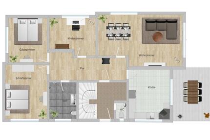 Sehr schöne, helle Wohnung im EG eines Zweifamilienhaus 4 zimmer