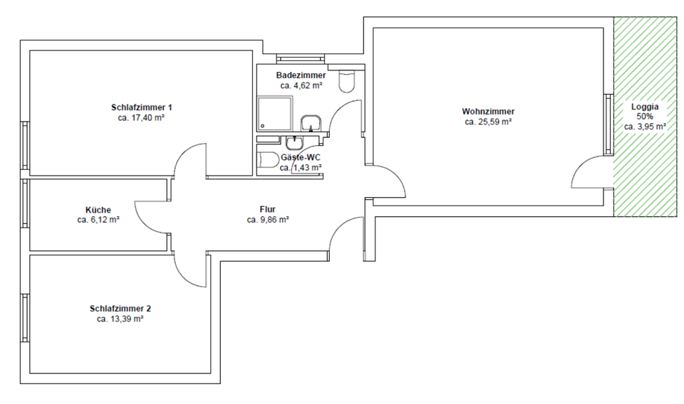 Erdgeschoßwohnung Regensburg Galgenberg - 1 Zimmer, 30 m&sup2;, 600&euro; | Angebot:24687099