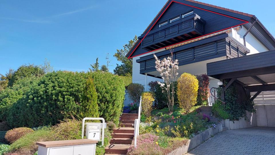 ERB-Erlenbach: Charm. DG-Whg. m. Weitblick, EBK & West-Balkon 2 zimmer