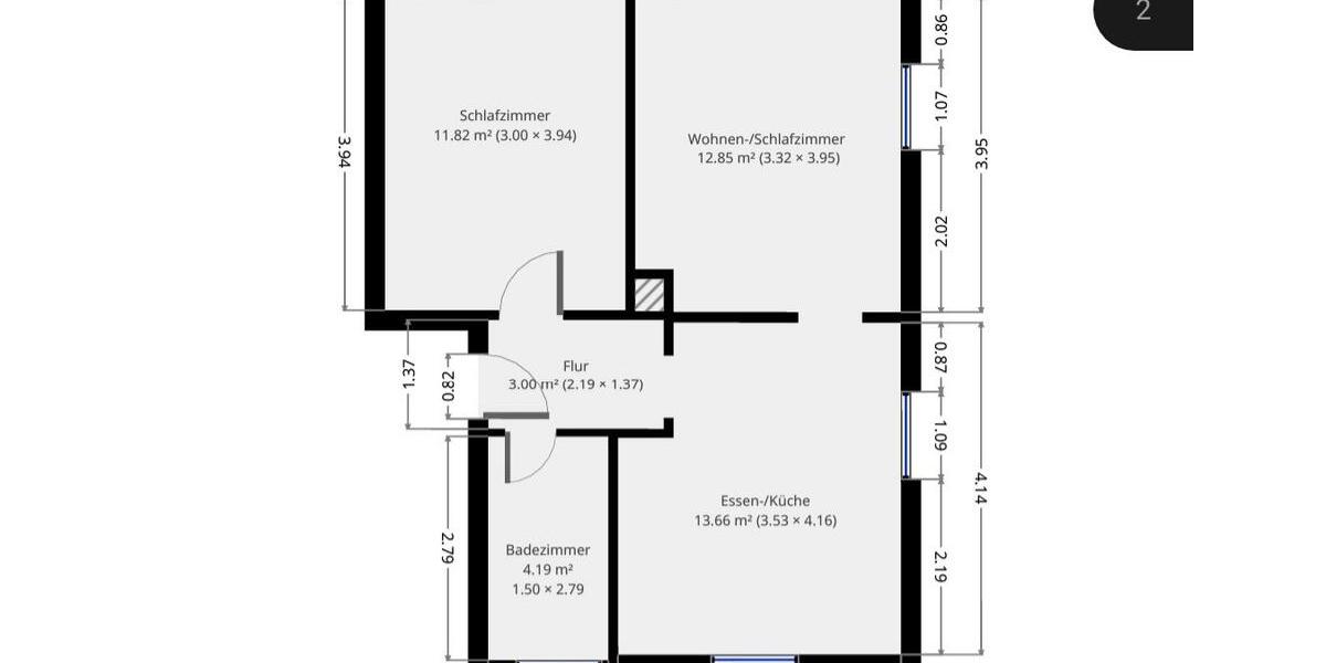Etagenwohnung Bad Lauchstädt - 2 Zimmer, 46 m&sup2;, 391&euro; | Angebot:26625113