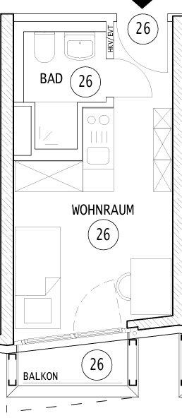 Wohnen auf Zeit München Messestadt Riem - 1 Zimmer, 19 m&sup2;, 855&euro; | Angebot:26620698