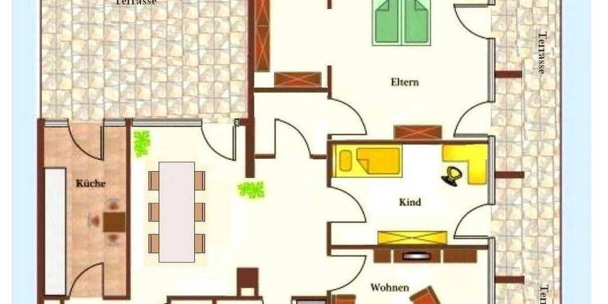 Terrassenwohnung Karlsruhe-Neureut Neureut - 3 Zimmer, 143 m&sup2;, 1.650&euro; | Angebot:25909947