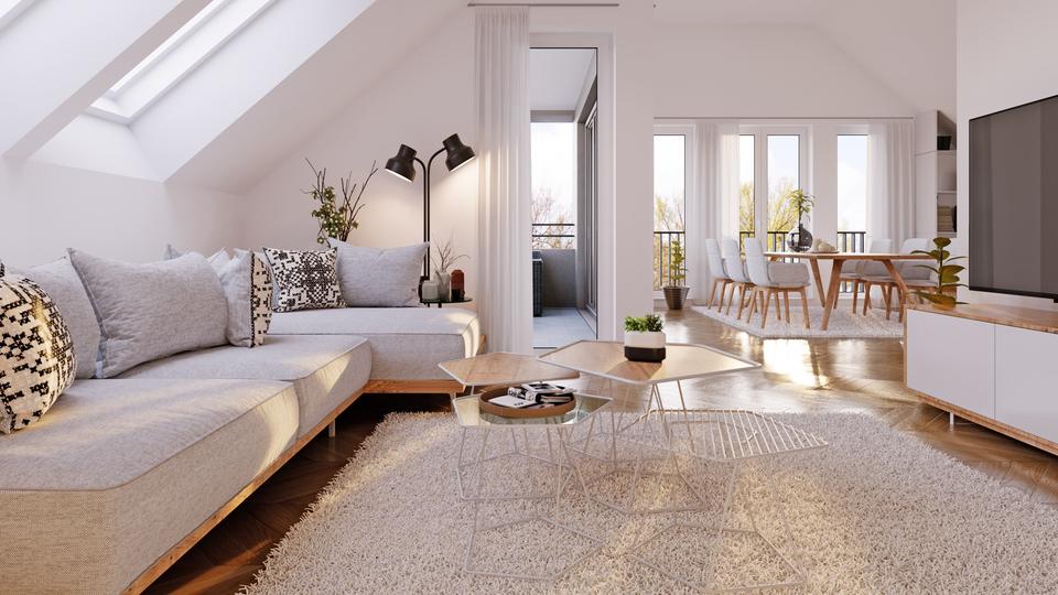 Dachgeschoßwohnung Ostfildern - 3.5 Zimmer, 107 m&sup2;, 1.890&euro; | Angebot:24748873
