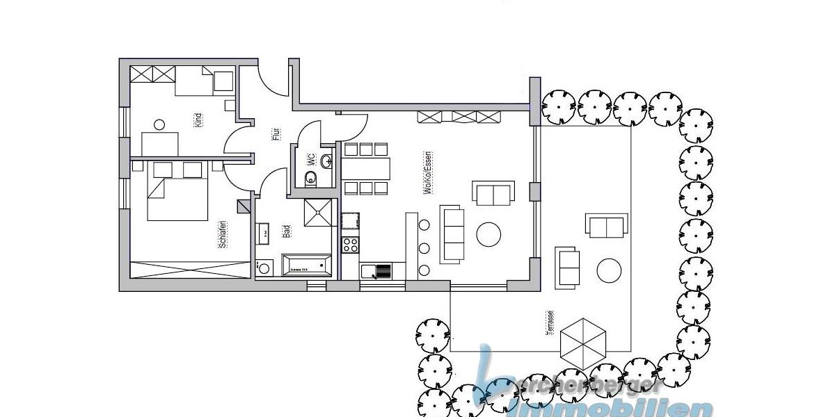 Erdgeschoßwohnung Deggendorf - 3 Zimmer, 93 m&sup2;, 930&euro; | Angebot:26636166