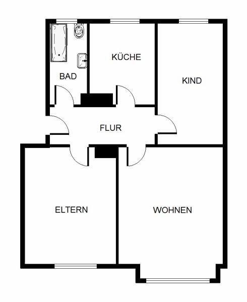 Renovierte 3 - Zimmer Wohnung in Stadtlage! zimmer