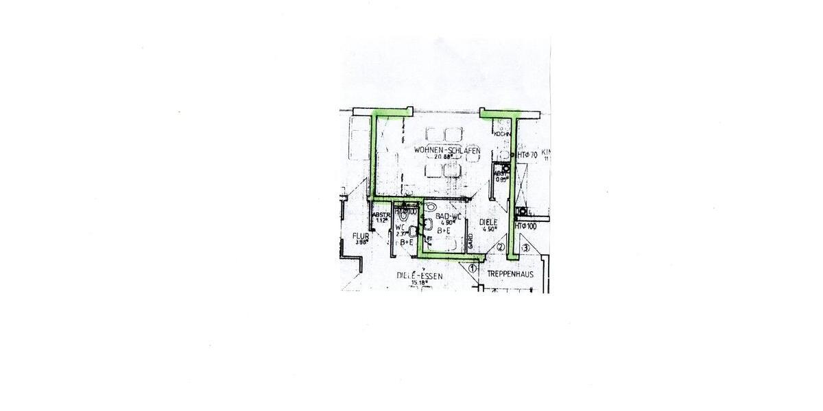 Etagenwohnung Bayreuth Meyernberg - 1 Zimmer, 30 m&sup2;, 350&euro; | Angebot:26394265
