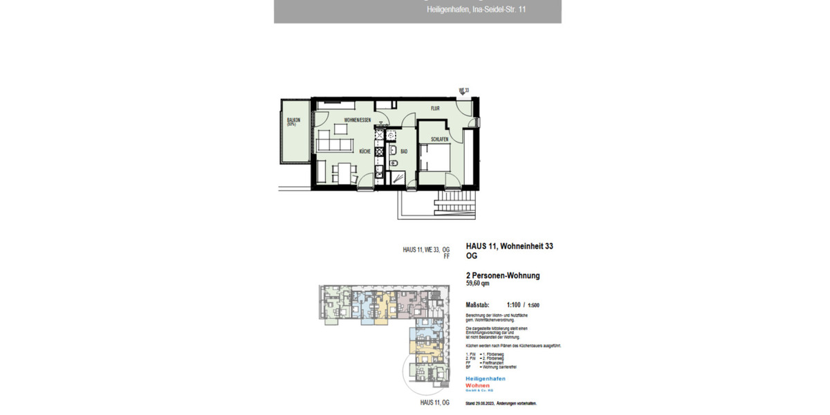 Etagenwohnung Heiligenhafen - 2 Zimmer, 60 m&sup2;, 882&euro; | Angebot:25569818