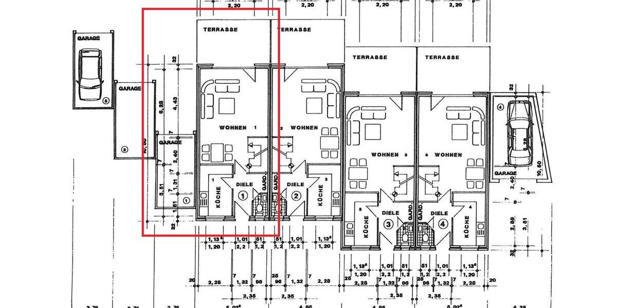 Reihenhaus Moers Schwafheim - 5.5 Zimmer, 118 m&sup2;, 1.650&euro; | Angebot:26703306