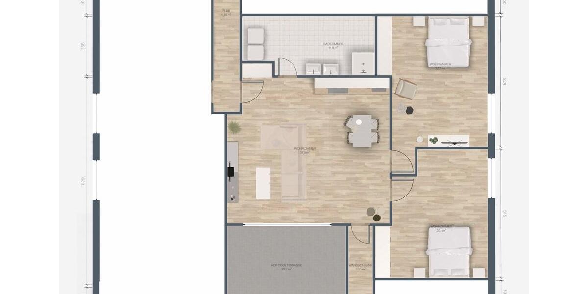 Dachgeschoßwohnung Wuppertal Eckbusch - 3 Zimmer, 90 m&sup2;, 1.190&euro; | Angebot:26040986