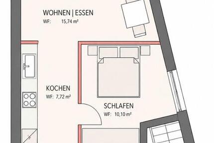 Wohnung Essen Stadtbezirk IV - 2 Zimmer, 46 m&sup2;, 495&euro; | Angebot:26551082