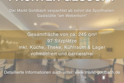 Verpachtung der Sporthallen-Gaststätte 