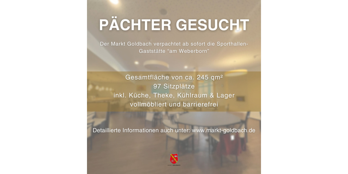 Verpachtung der Sporthallen-Gaststätte 