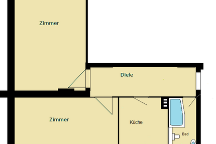 Wohnung Bitterfeld-Wolfen Wolfen - 2 Zimmer, 70 m&sup2;, 491&euro; | Angebot:26745087