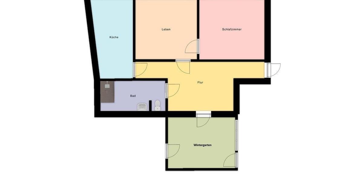 Erdgeschoßwohnung Tanna - 2 Zimmer, 65 m&sup2;, 450&euro; | Angebot:26549034