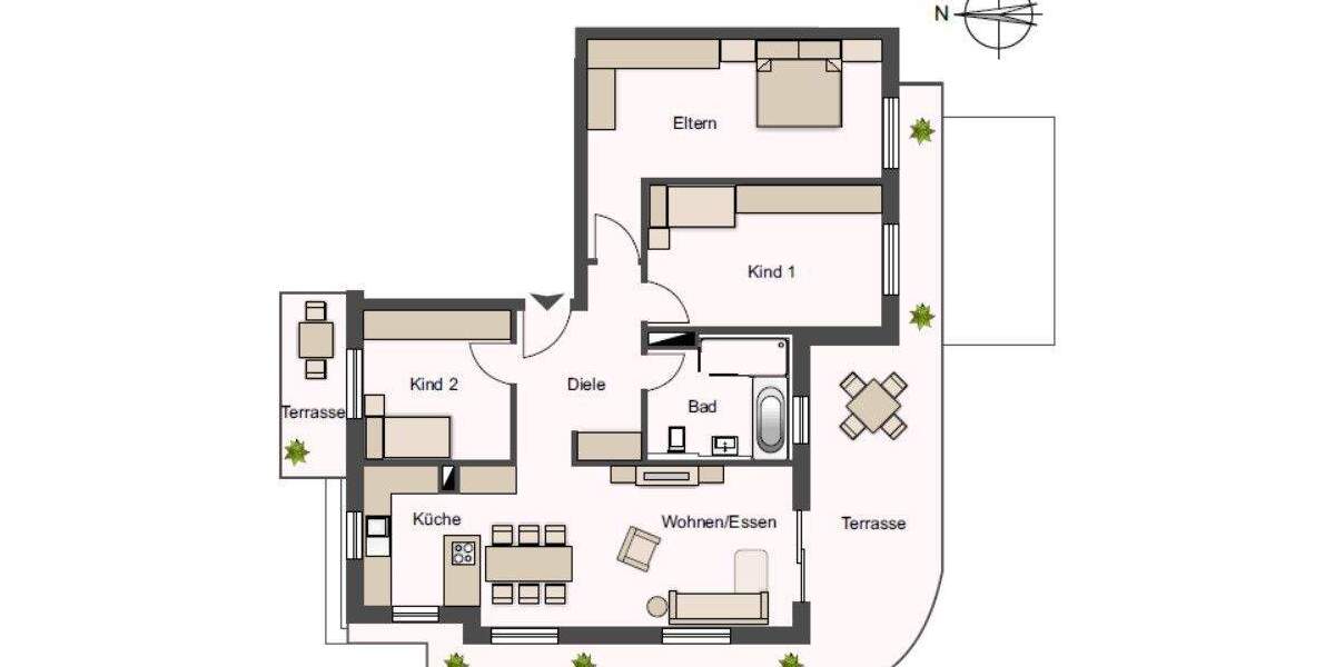 Etagenwohnung Auenstein-Ilsfeld Auenstein - 4 Zimmer, 114 m&sup2;, 1.815&euro; | Angebot:25701383