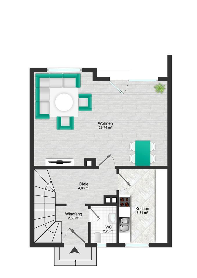 Frisch renoviert & bezugsfrei – charmantes Reihenmittelhaus mit Garten in Ansbach-Weinberg