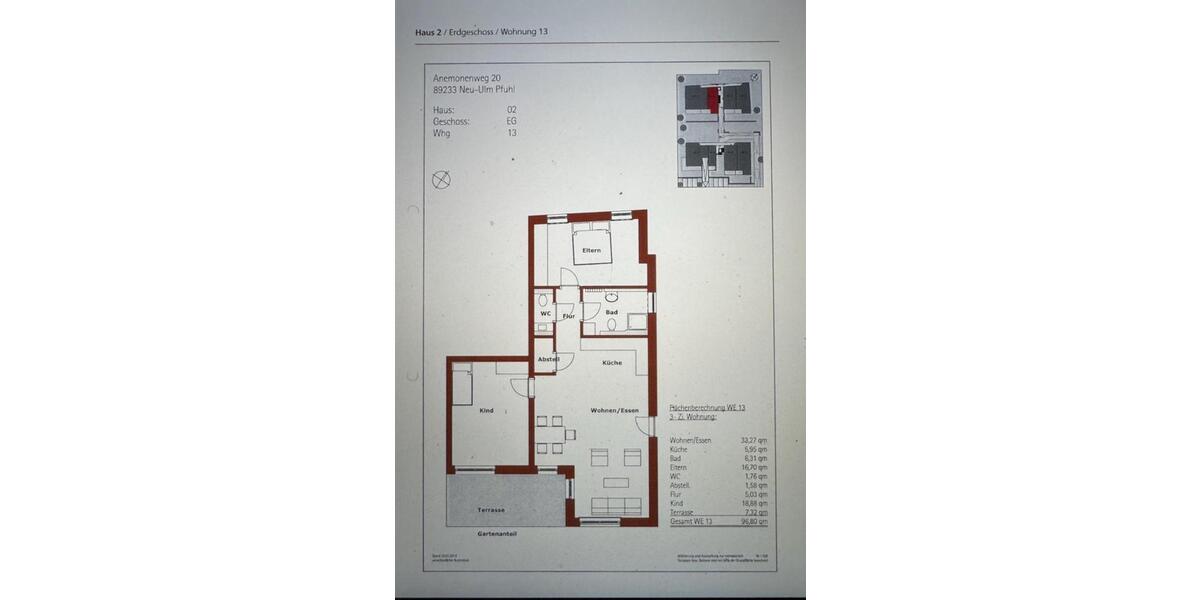 Erdgeschoßwohnung Weißenhorn - 3 Zimmer, 97 m&sup2;, 1.690&euro; | Angebot:24753074