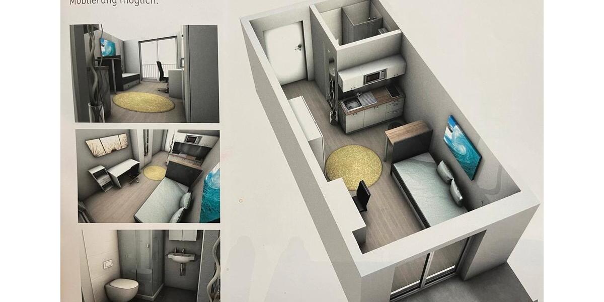 Erdgeschoßwohnung Ingolstadt Nordost - 1 Zimmer, 22 m&sup2;, 795&euro; | Angebot:24744622