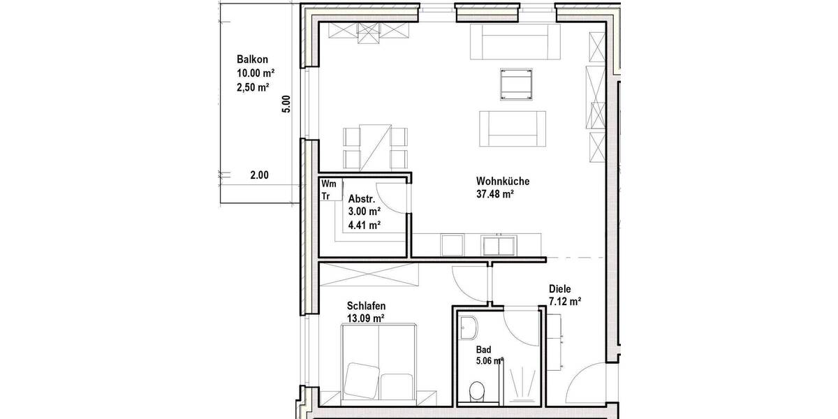 Etagenwohnung Cappeln - 2 Zimmer, 500&euro; | Angebot:26642293