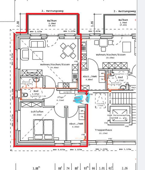 Etagenwohnung Wassenberg - 2 Zimmer, 61 m&sup2;, 363&euro; | Angebot:25496279