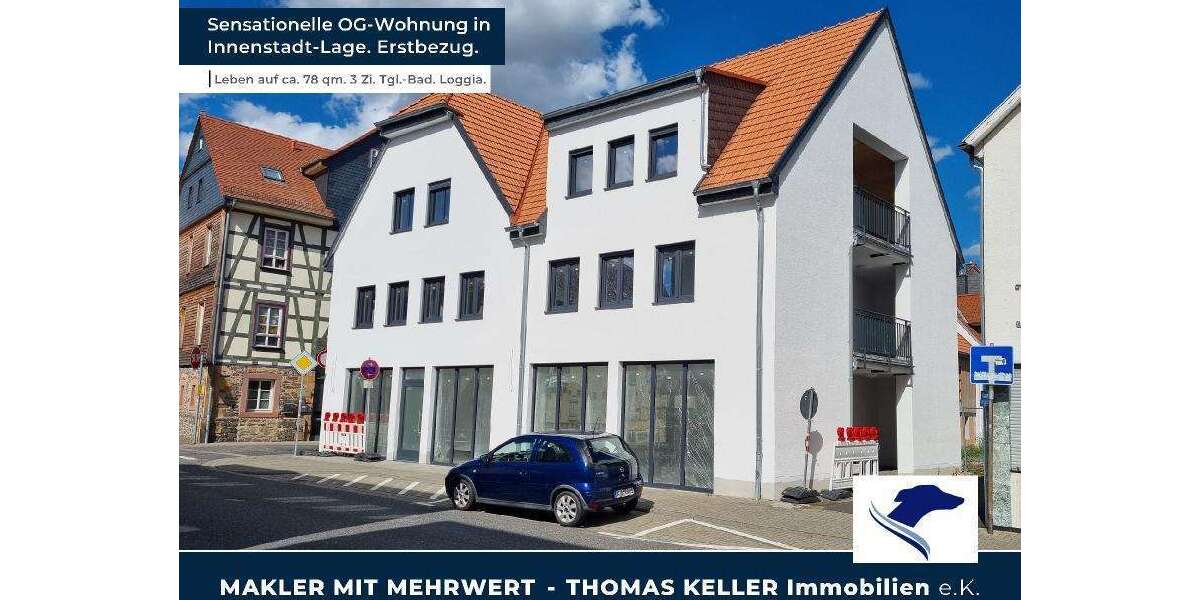 Etagenwohnung Nidda - 3 Zimmer, 78 m&sup2;, 1.000&euro; | Angebot:22931825