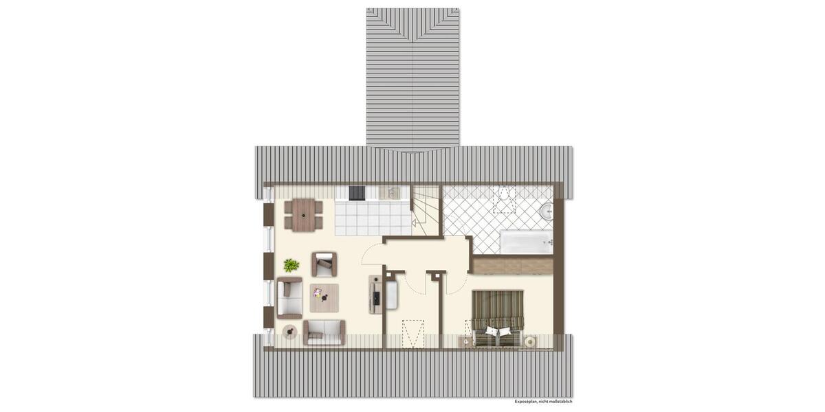 Dachgeschoßwohnung Itzehoe - 2 Zimmer, 45 m&sup2;, 600&euro; | Angebot:25924005