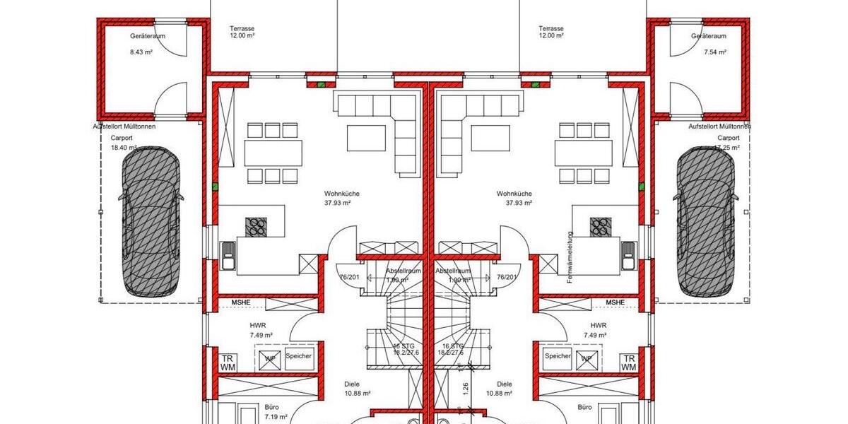 Doppelhaushälfte Horstmar - 5 Zimmer, 127 m&sup2;, 1.500&euro; | Angebot:26580040