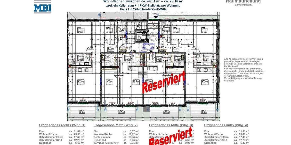 Terrassenwohnung Norderstedt Harksheide - 2 Zimmer, 49 m&sup2;, 1.080&euro; | Angebot:24793329