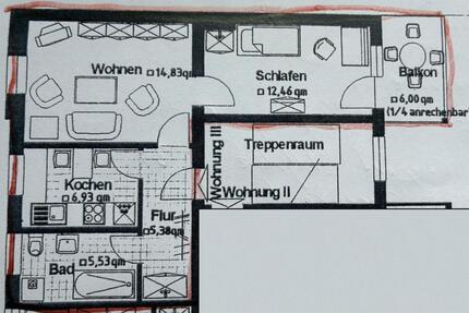 Wohnung Bernburg (Saale) - 2 Zimmer, 47 m&sup2;, 330&euro; | Angebot:26226288