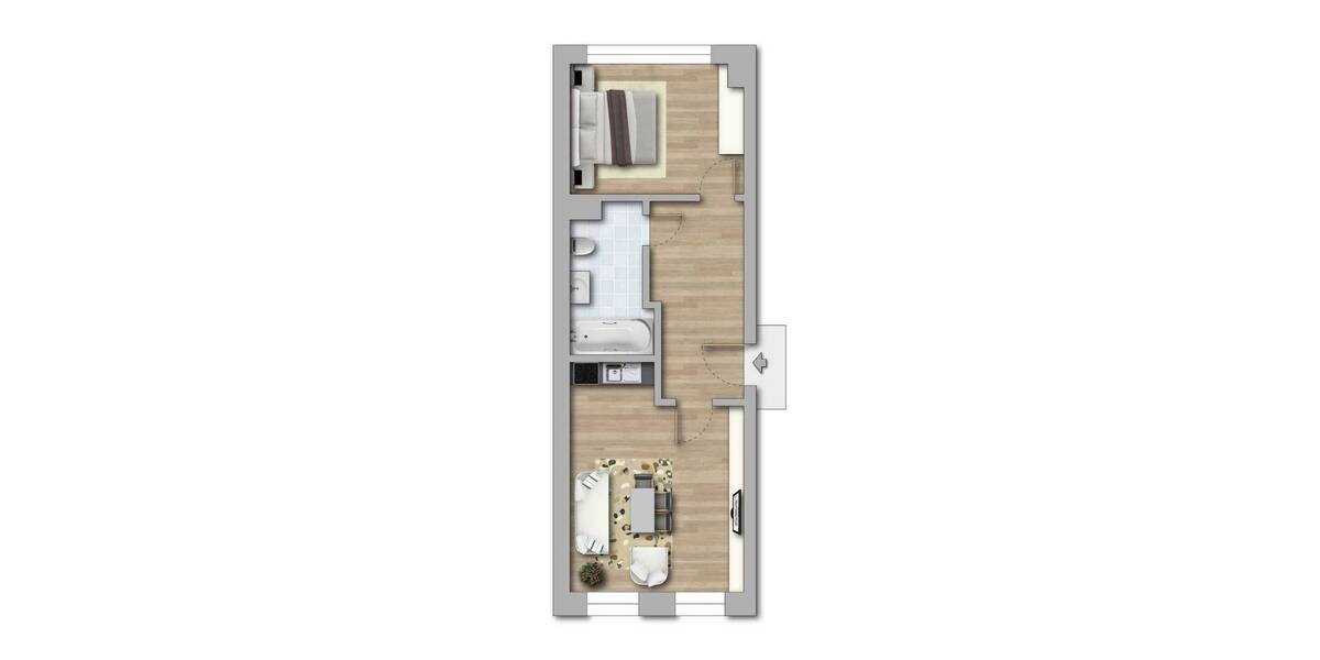 Etagenwohnung Plauen Westend - 2 Zimmer, 34 m&sup2;, 169&euro; | Angebot:26080428