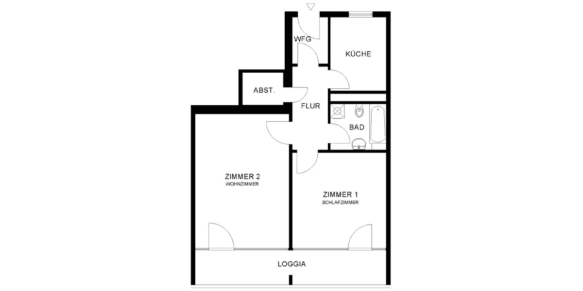 Zimmer Nürnberg Gibitzenhof - 2 Zimmer, 64 m&sup2;, 588&euro; | Angebot:26066622
