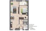 Etagenwohnung Regensburg Kumpfmühl - 2 Zimmer, 51 m&sup2;, 895&euro; | Angebot:26610702