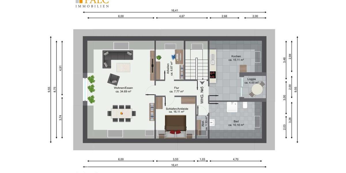 Dachgeschoßwohnung Gescher - 3 Zimmer, 91 m&sup2;, 750&euro; | Angebot:24652125