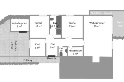 3 Zimmer-Wohnung in Adenbüttel - zentrale Ortslage 3 zimmer