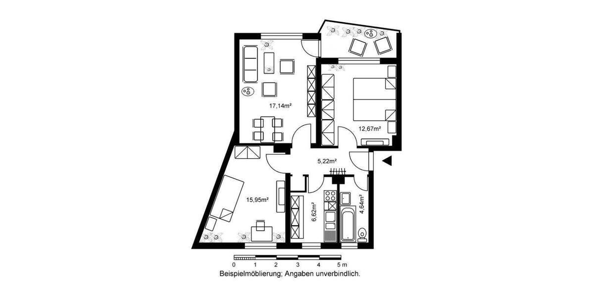 Etagenwohnung Heppenheim - 3 Zimmer, 62 m&sup2;, 689&euro; | Angebot:26160469