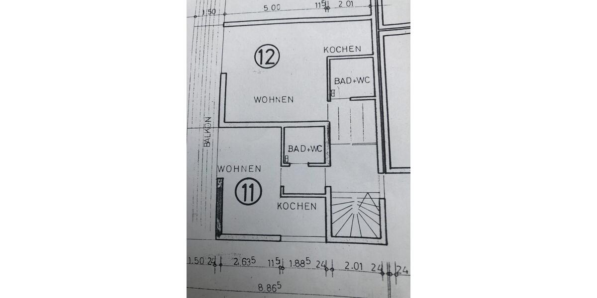 Etagenwohnung Pforzheim Nordstadt - 1 Zimmer, 24 m&sup2;, 445&euro; | Angebot:24804741