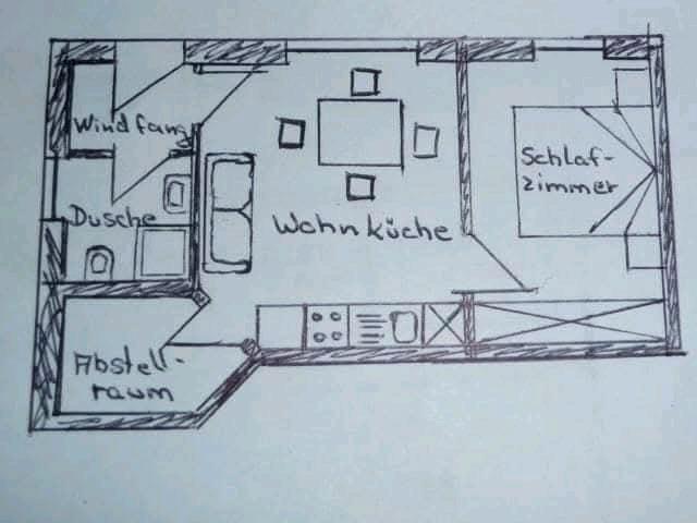 Wohnung Erdgeschoss 40qm zimmer