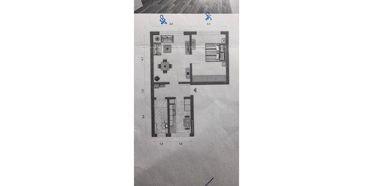 Etagenwohnung Suhl - 2 Zimmer, 48 m&sup2;, 408&euro; | Angebot:25224314